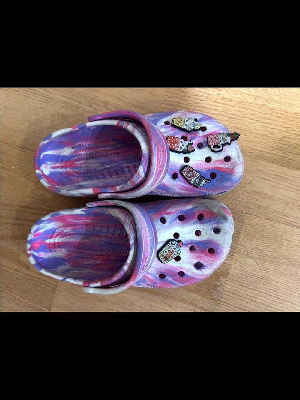 Kids Tie-Dye Slip-On Clogs in Purple and Pink